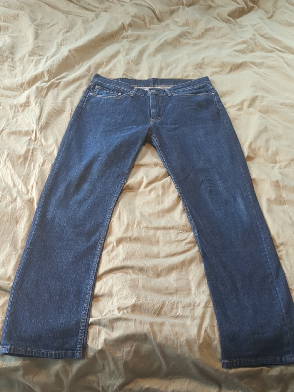 Levi's Men's Straight Jeans in Dark Blue Denim